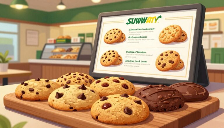 Subway Cookies Menu
