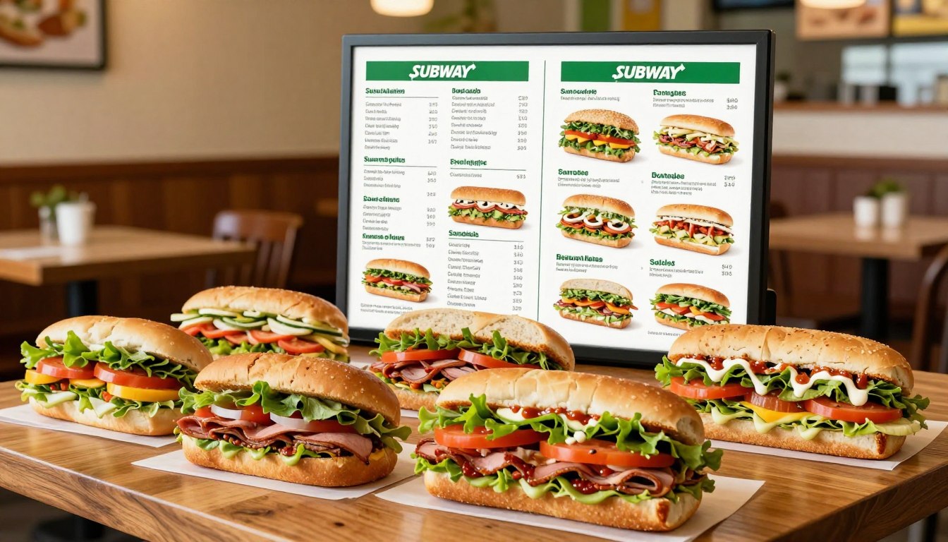 Subway Sandwich Menu